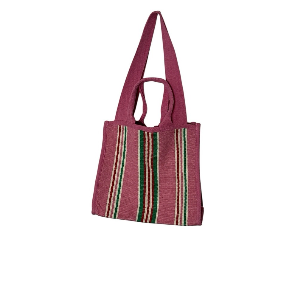 New‎ Free People Canvas Tote Pink Shopping Coquette - Picture 3 of 9